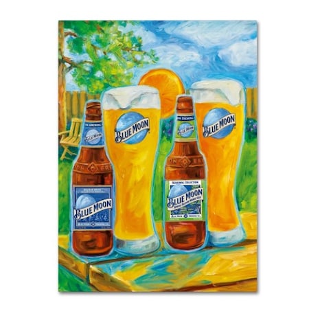 Blue Moon 'Spring' Canvas Art,14x19